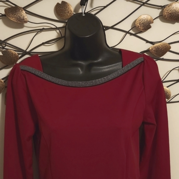 Classic Deep Red Dress - Picture 2 of 5